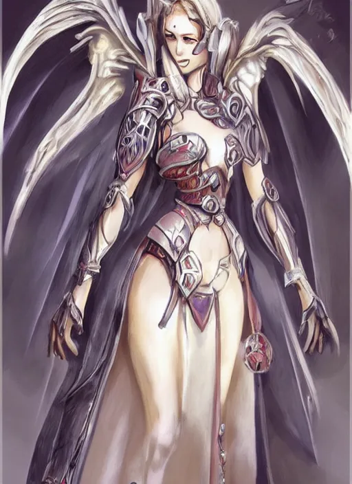 Image similar to concept art. angel knight girl. artsation trending. highly detailed