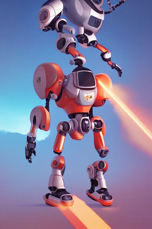 Image similar to metabots medabots medarotto medarot robot minimalist comics, behance hd by jesper ejsing, by rhads, makoto shinkai and lois van baarle, ilya kuvshinov, rossdraws global illumination ray tracing hdr radiating a glowing aura