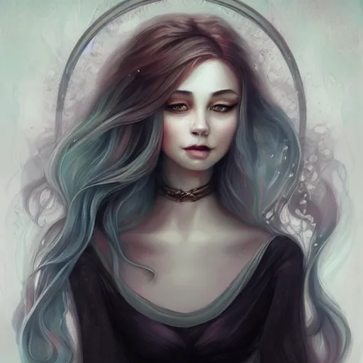 Prompt: a portrait in the style of anna dittmann and loish and charlie bowater.