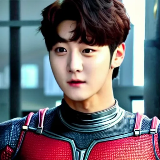 Image similar to BTS member Jung Kook as Ant Man