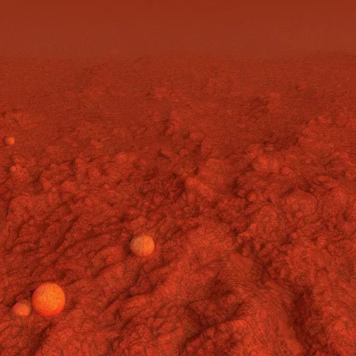 Image similar to a planet in shape of cube, filled with dark red oceans and yellow vegetation, render, blender, 3d, ultra detailed