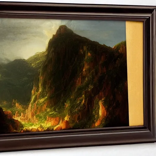 Image similar to the uncanny valley, portrait by thomas cole