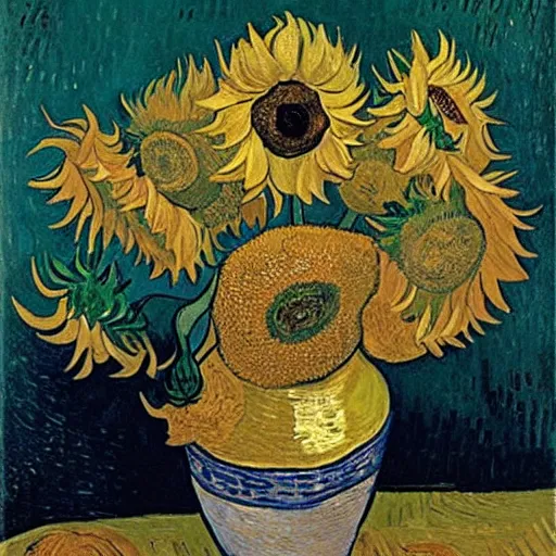 Prompt: sunflowers by van gogh