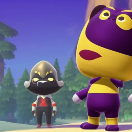 Image similar to Film still of Thanos, from Animal Crossing: New Horizons (2020 video game)