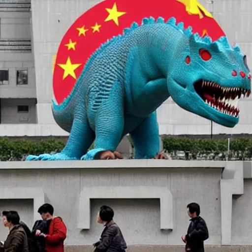 Prompt: communist dinosaur, china, social credit