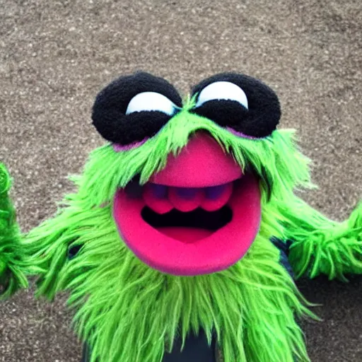 Image similar to tennis ball monster muppet, jim henson