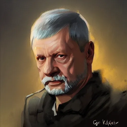 Prompt: jarosław kaczynski by greg rutkowski