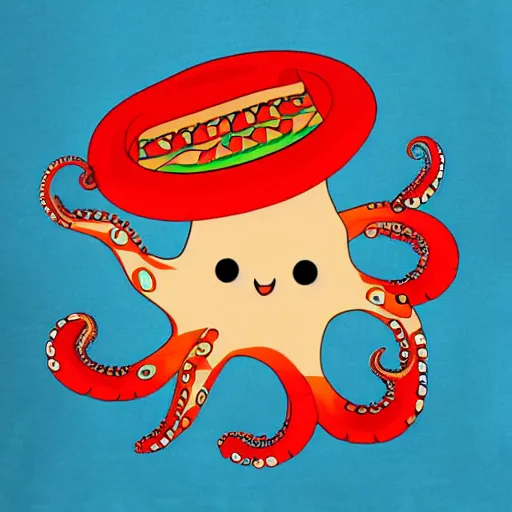 Prompt: octopus with a sombrero