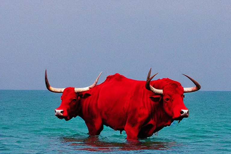 Image similar to red!!! bull in the ocean