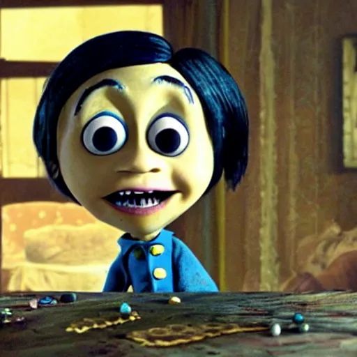 Image similar to A still of Danny Devito in Coraline