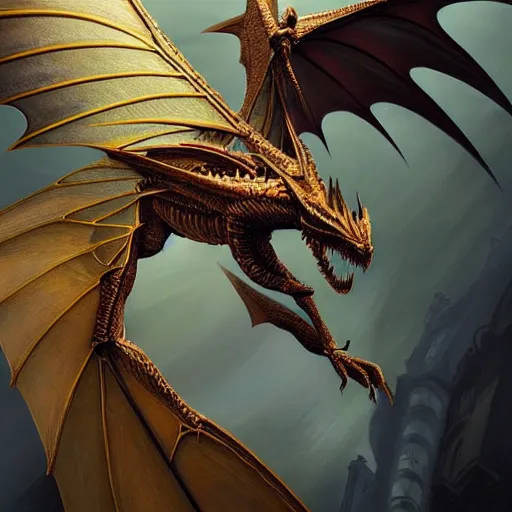 Image similar to Perfectly-centered photograph of a Winged Dragon, lifelike, super highly detailed, professional digital painting, artstation, concept art, smooth, sharp focus, extreme illustration, Unreal Engine 5, Photorealism, HD quality, 8k resolution, cinema 4d, 3D, beautiful, cinematic, art by artgerm and greg rutkowski and alphonse mucha and loish and WLOP