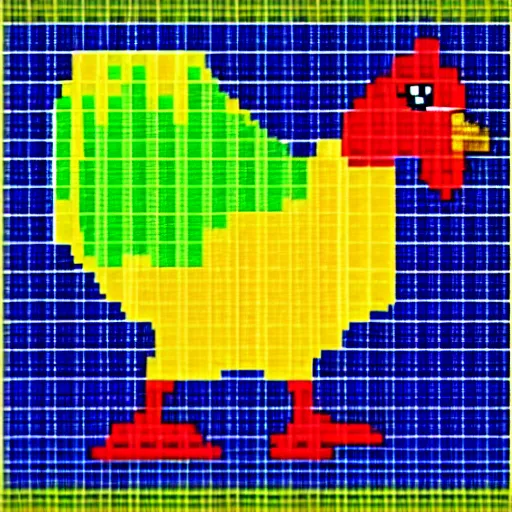 Prompt: Chicken pixel art