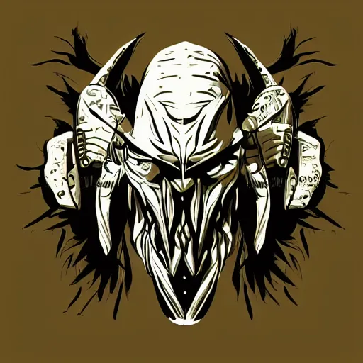 Prompt: predator illustration, vector art