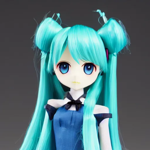 Prompt: Hatsune Miku doll