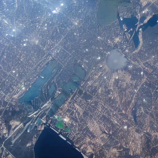 Image similar to view of new york from the international space station