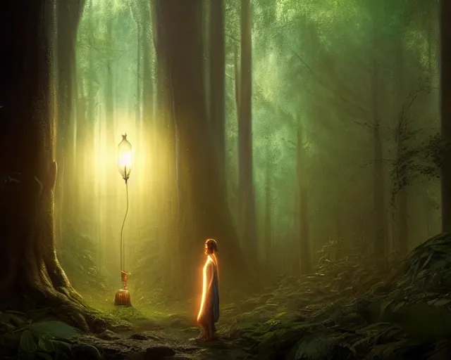 Prompt: liam neeson as a genie in a lamp, in a forest. magical atmosphere. art by greg rutkowski. highly detailed 8 k. intricate. lifelike. soft light. nikon d 8 5 0.