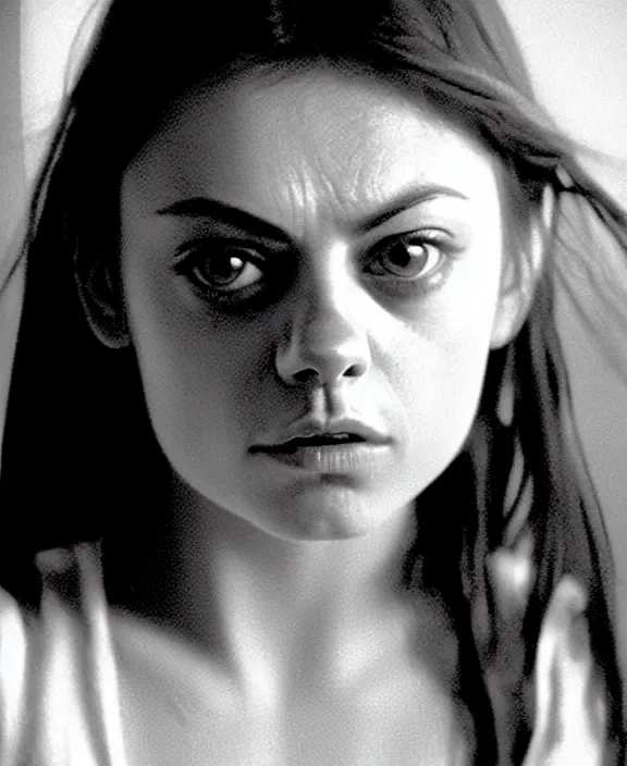 Prompt: acid-processed film still of 18 year old Mila Kunis as Juliet from Romeo and Juliet looking at the camera with tired eyes. soft detailed film still at 16K resolution and amazingly epic visuals. epically luminous image. amazing lighting effect, image looks gorgeously crisp as far as it's visual fidelity goes, absolutely outstanding image. perfect film clarity. ultra image detail. iridescent image lighting. mind-breaking atmosphere. mega-beautiful pencil image shadowing. beautifully serene face. Ultra High Definition image. soft image shading. soft image texture. intensely beautiful image. large format picture. intricately detailed with Norse runes.