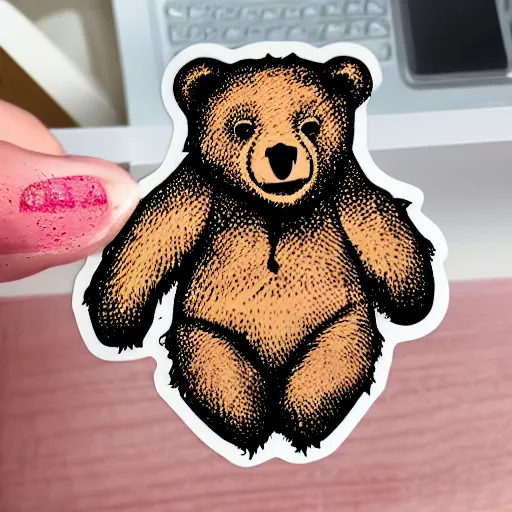 Image similar to sticker hugging bears