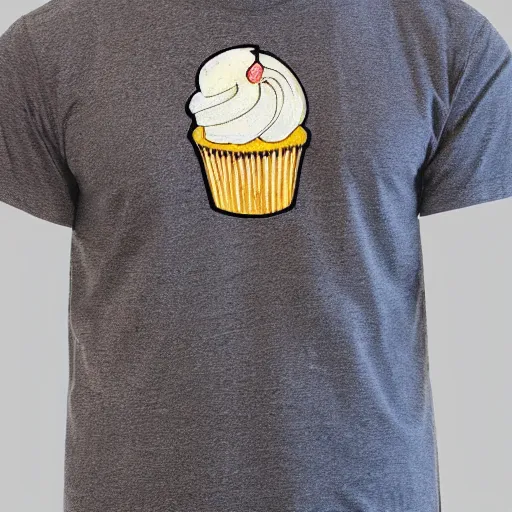 Image similar to shirt with cupcake drawn by edward hopper