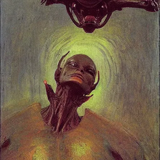 Image similar to alien by ilya repin