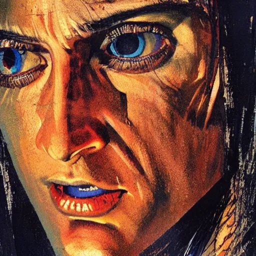 Image similar to photorealistic picture, by bob peak and alex ross, ju on horror movie poster, gouache and wash paints, fine details, fine intricate, fine facial proportionate, fine body proportionate, fine fix broken line, fine fix duplicate line, smooth focus, sharp details, bokeh, 4 k, fine 5 k details