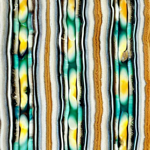 Image similar to banded agate patterns that resemble a tropical beach