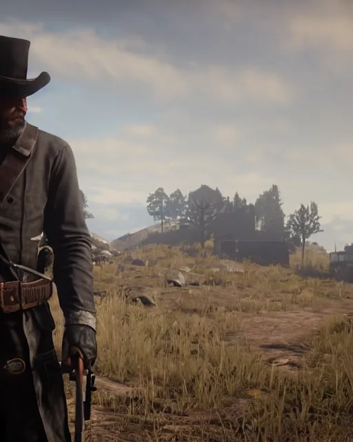 Image similar to Sleepy Joe in RDR2, gameplay screenshot, mid-shot