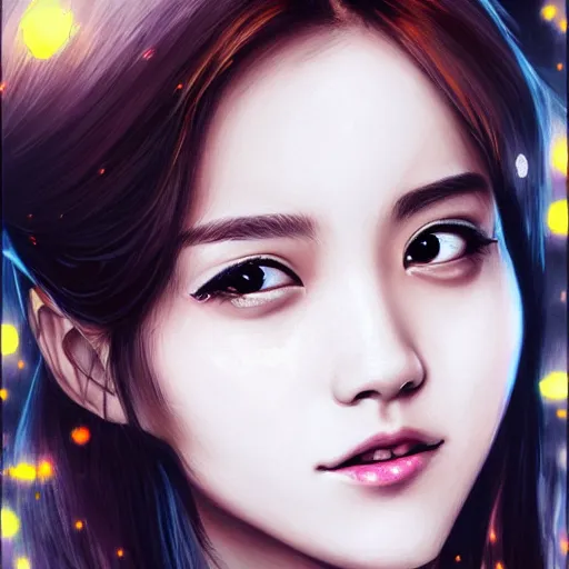 Prompt: photorealistic portrait of a beautiful women, tzuyu, emma watson. by pu hua, cyberpunk, pixiv contest winner. futuristic. detailed painting