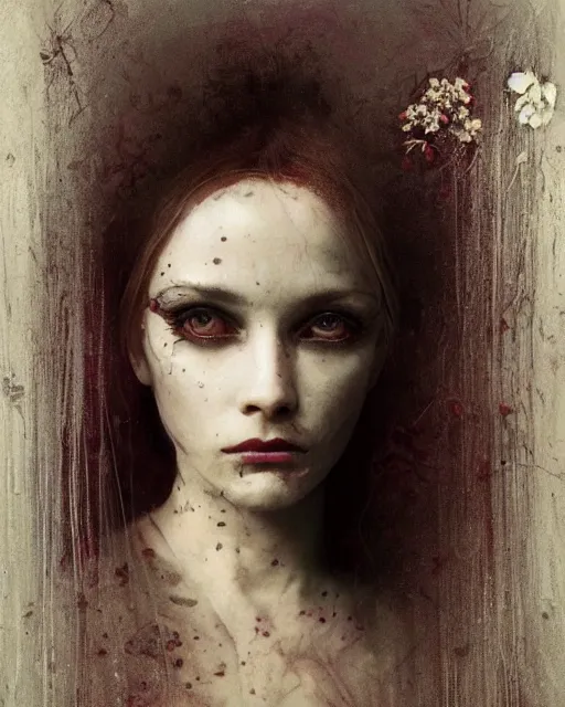 a beautiful but creepy young woman in layers of fear, | Stable ...