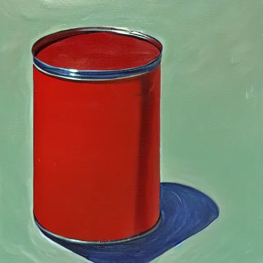 Prompt: painting of an oil can playing Amiga 500