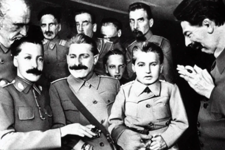 Image similar to stalin eat kids, children, hohol anatomic shot