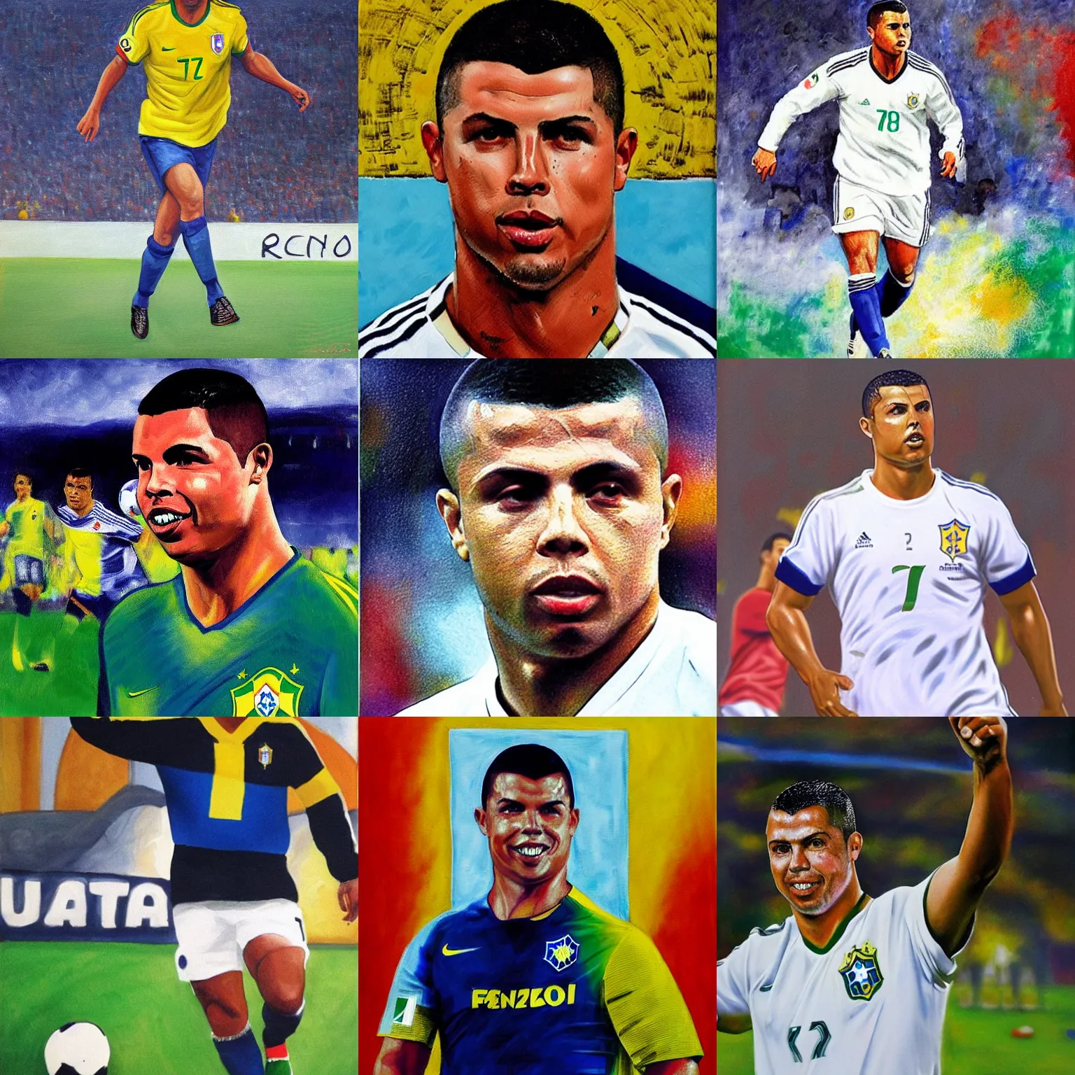 Prompt: portrait of ronaldo fenomeno, brazilian ronaldo, ronaldo luis nazario de lima