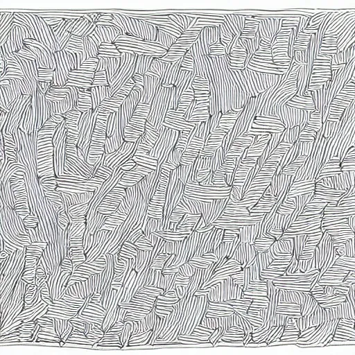 Image similar to a pen and ink generative line - art drawing