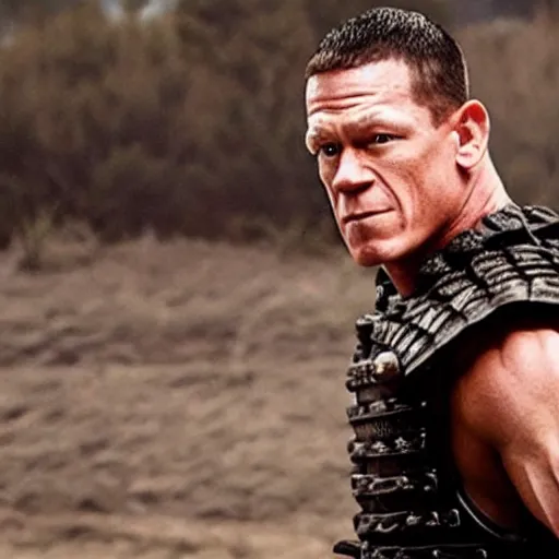 Prompt: a film still of John Cena as samurai