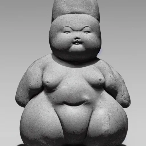 Prompt: highly detailed photograph of the venus of willendorf figurine.