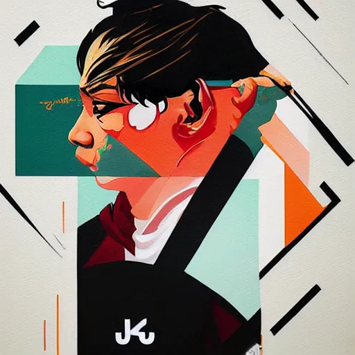 Image similar to Supreme x Yang from Sifu Profile Picture by Sachin Teng, asymmetrical, Organic Painting , Matte Painting, geometric shapes, hard edges, graffiti, street art,:2 by Sachin Teng:4