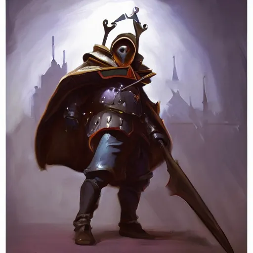 Image similar to greg manchess portrait painting of partially armored knave of hearts from alice in wonderland as overwatch character, medium shot, asymmetrical, profile picture, organic painting, sunny day, matte painting, bold shapes, hard edges, street art, trending on artstation, by huang guangjian, gil elvgren, ruan jia, randy vargas, greg rutkowski