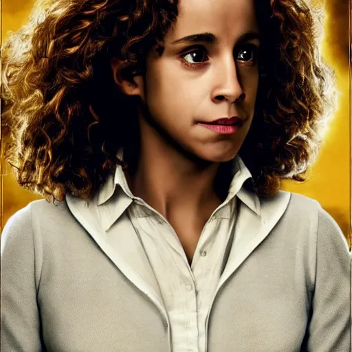 Prompt: photo of hermione granger in her 4 0 s, happy, realistic, perfect eyes, symmetrical, full body shot, wide angle, sharp focus, 8 k high definition, insanely detailed, intricate, elegant