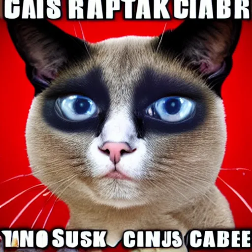 Image similar to siamese cat as a rapper