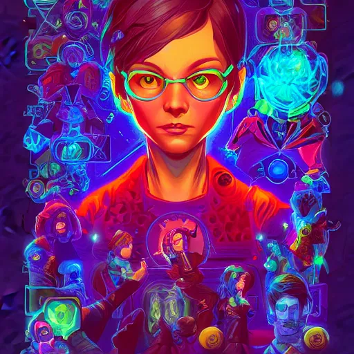 Image similar to skill magic geek inside matrix deepdream radiating a glowing aura stuff loot legends stylized digital illustration video game icon artstation lois van baarle, ilya kuvshinov, rossdraws,