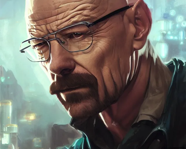 KREA - young walter white as a realistic anime girl, art by Guweiz