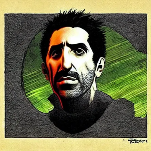 Image similar to Serj Tankian by Dave McKean