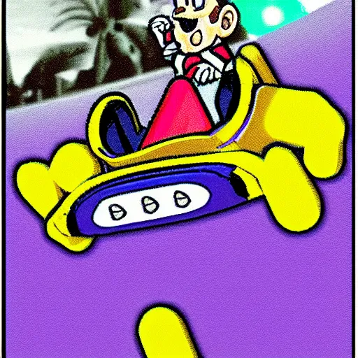 Image similar to thanos in mario kart