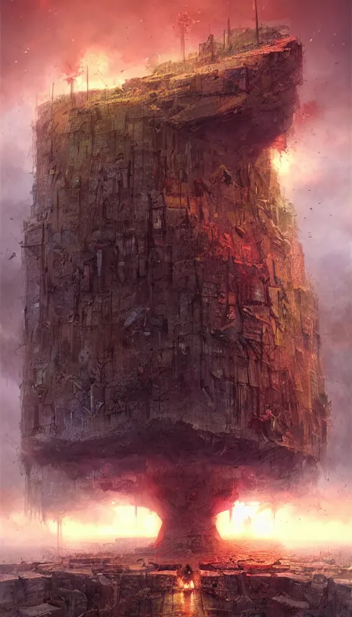 Prompt: the end of the world, by marc simonetti