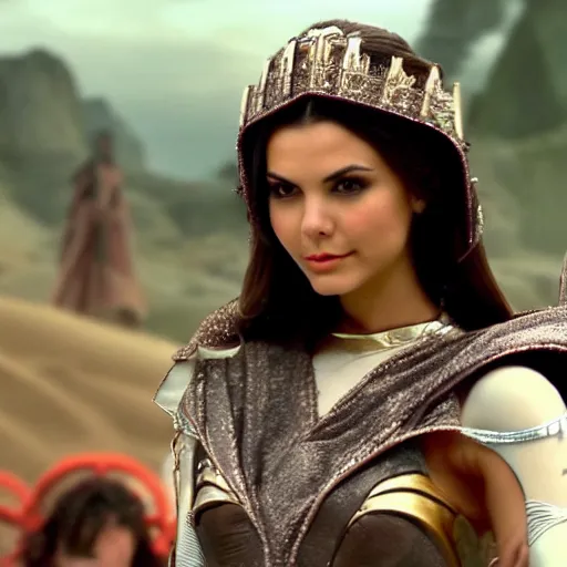 Image similar to victoria justice with huge chest as princess padme in star wars, 8k resolution, full HD, cinematic lighting, award winning, anatomically correct