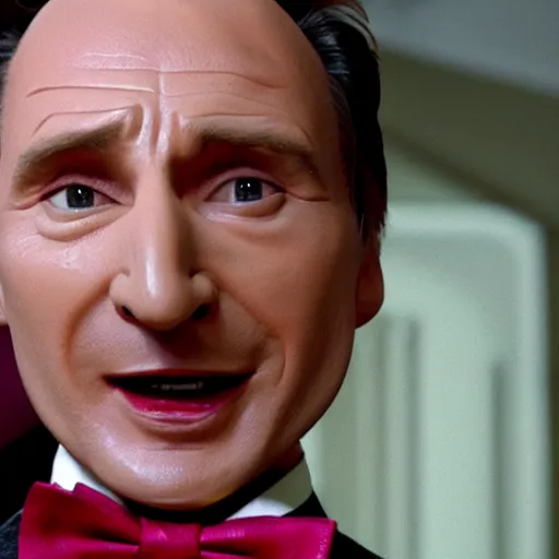 Image similar to liam neeson as pee wee herman, 8k, bowtie,