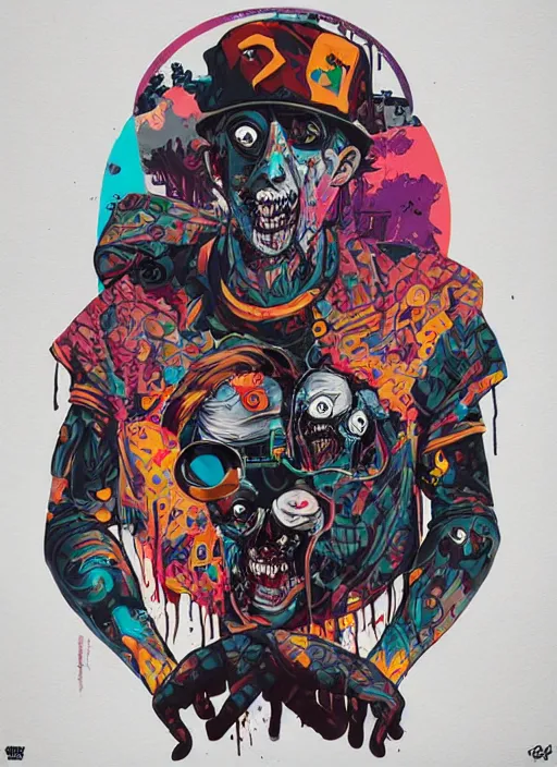 Image similar to zombie full body hiphop streetwear drip, tristan eaton, victo ngai, artgerm, rhads, ross draws