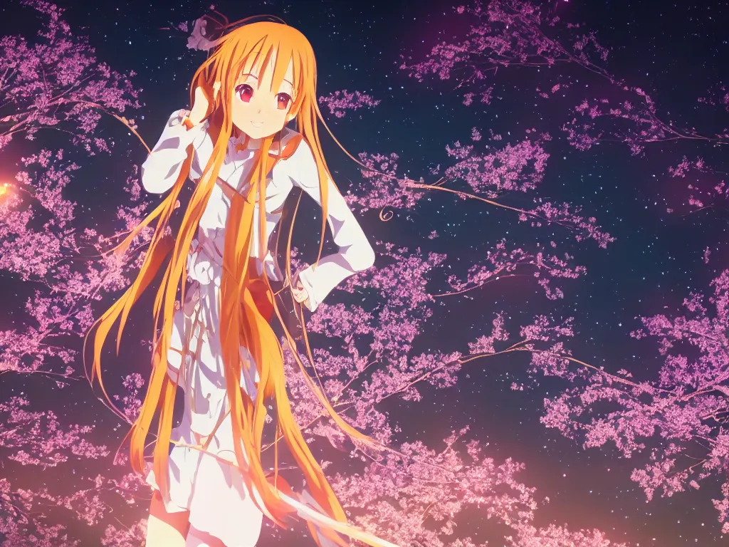 Yuuki asuna, anime girl, art, beauty, cute, online, sao, sword, HD  wallpaper