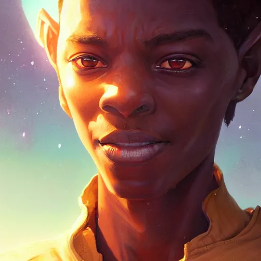 Image similar to highly detailed portrait of ja'marr chase as an alien, unreal engine, fantasy art by greg rutkowski, loish, rhads, ferdinand knab, makoto shinkai and lois van baarle, ilya kuvshinov, rossdraws, tom bagshaw, global illumination, radiant light, detailed and intricate environment