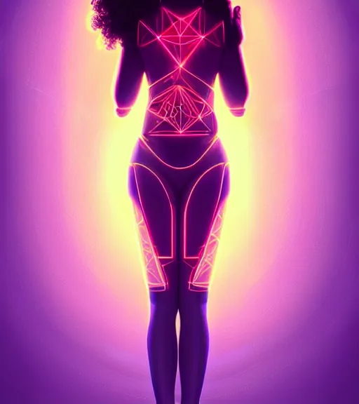 Prompt: symmetry!! spanish princess of technology, solid cube of light, hard edges, product render retro - futuristic poster scifi, lasers and neon circuits, beautiful brown skin woman spanish princess, intricate, elegant, highly detailed, digital painting, artstation, concept art, smooth, sharp focus, illustration, dreamlike, art by artgerm
